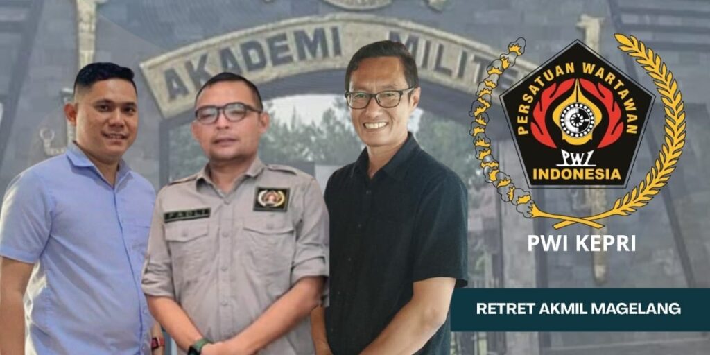 Tiga utusan PWI Kepri yang akan mengikuti retret kebangsaan di Akmil Magelang menjelang HPN 2026.