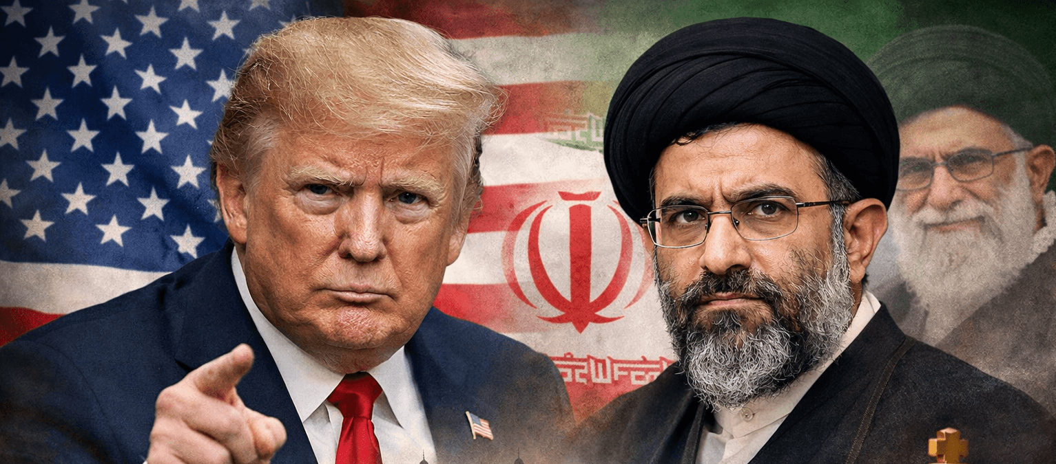 Ilustrasi Donald Trump menolak Mojtaba Khamenei sebagai pemimpin baru Iran di tengah isu suksesi kepemimpinan Iran.
